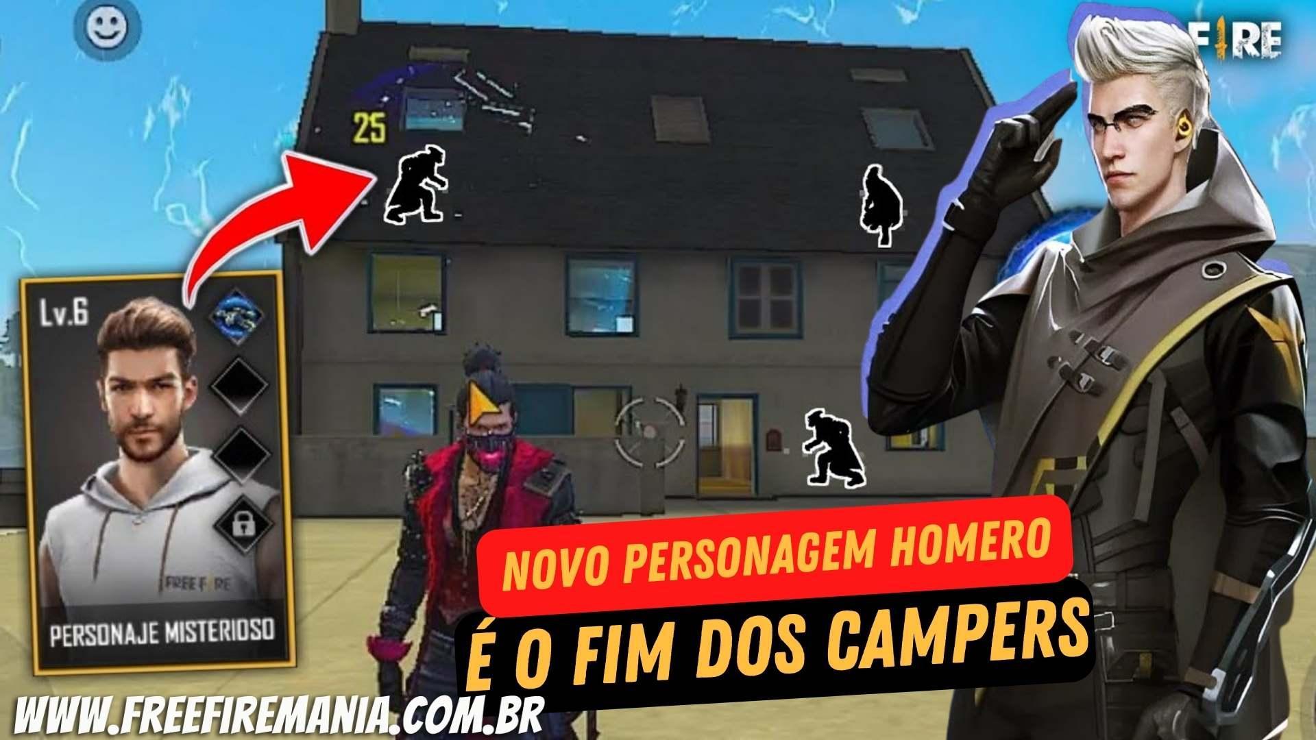 Free Fire: recarga de diamantes trará Homero, novo personagem