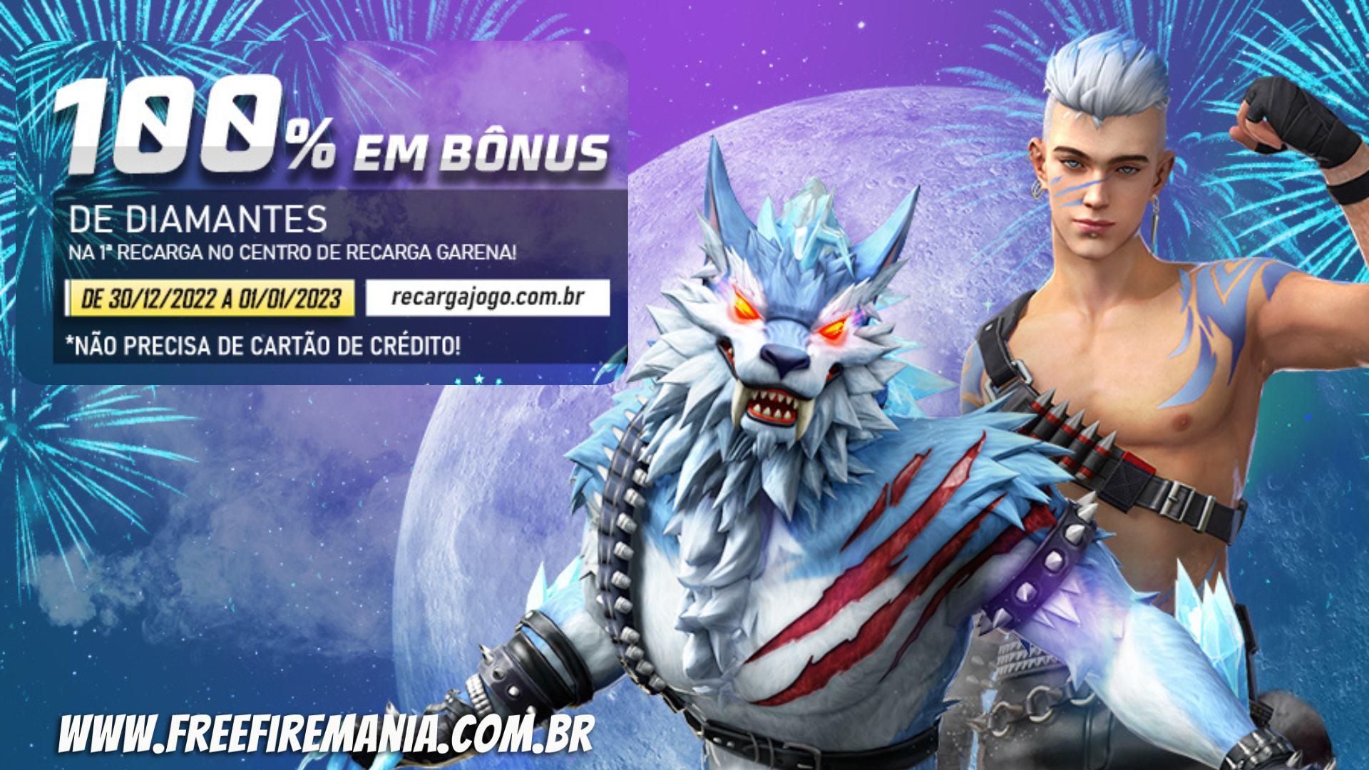 Evento de recarga no Free Fire oferece diamantes com até 80% de