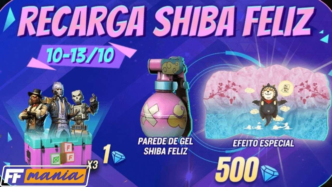 Free Fire: Recarga Shiba Feliz com o novo Gel