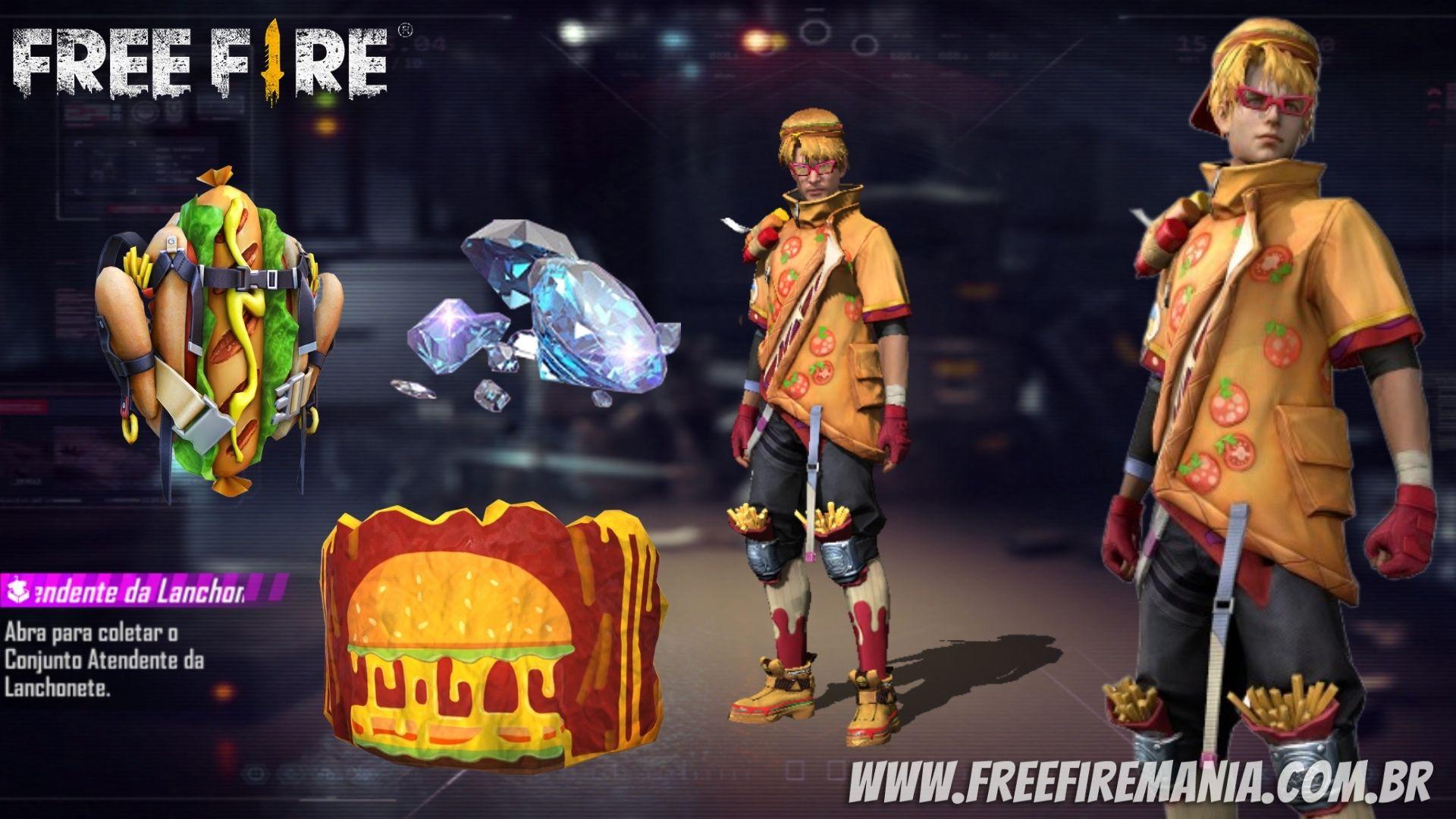 Free Fire recebe evento Desconto dos Oito com a skin Atendente da Lanchonete