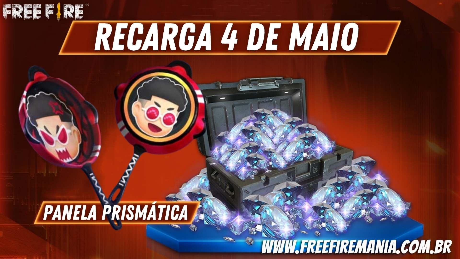 Free Fire recebe evento recarga de diamantes em 4 de maio; confira as recompensas