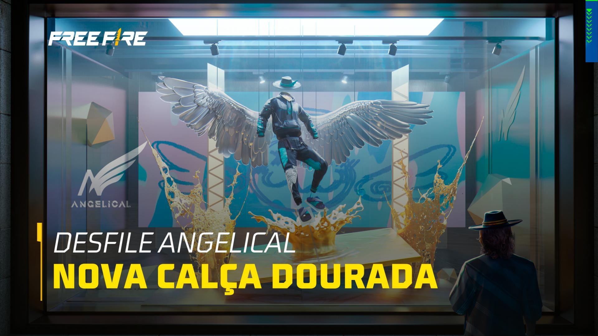 Free Fire recebe nova Calça Angelical Dourada em 16 de dezembro