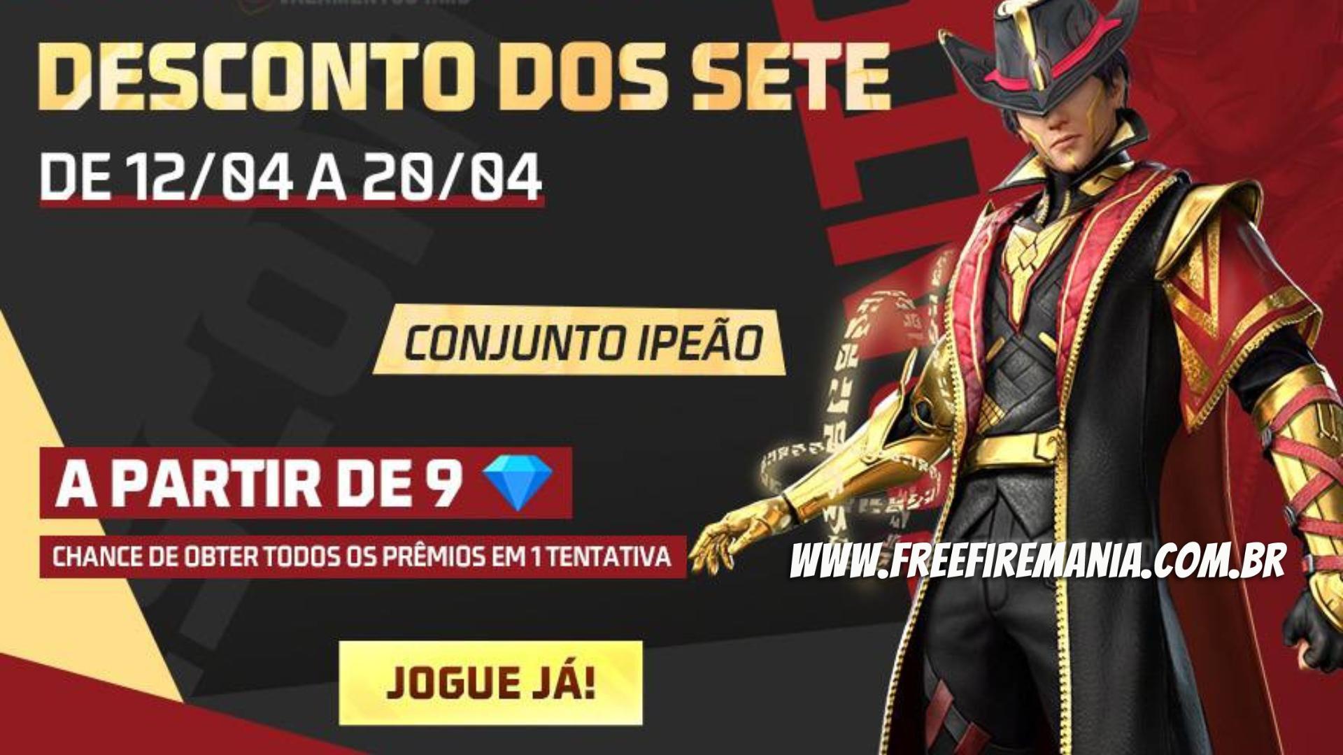 Free Fire recebe nova edição do “Desconto dos Sete” com o “Conjunto Ipeão”