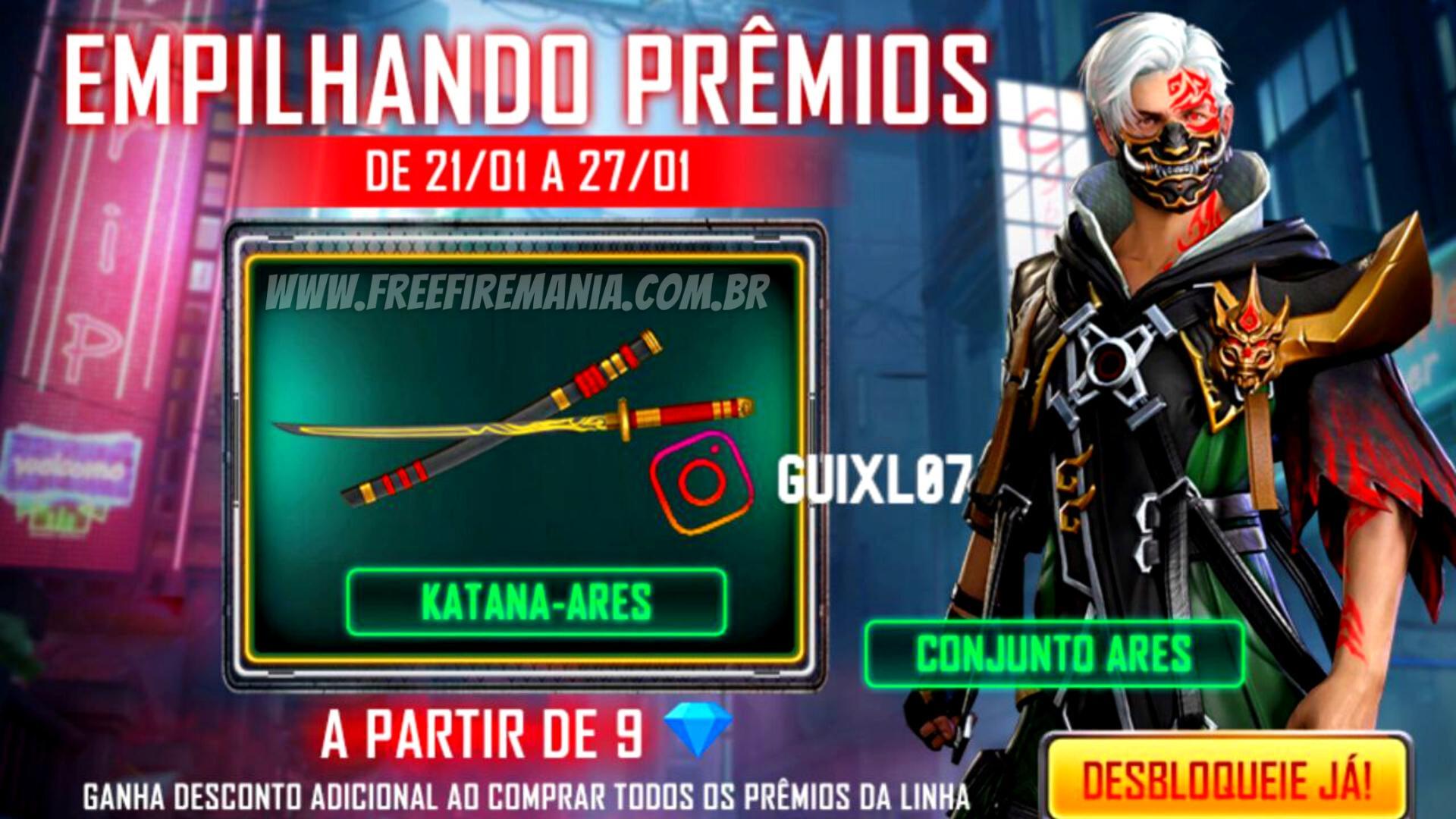 Free Fire recebe nova edição do “Empilhando Prêmios” neste sábado; confira as recompensas