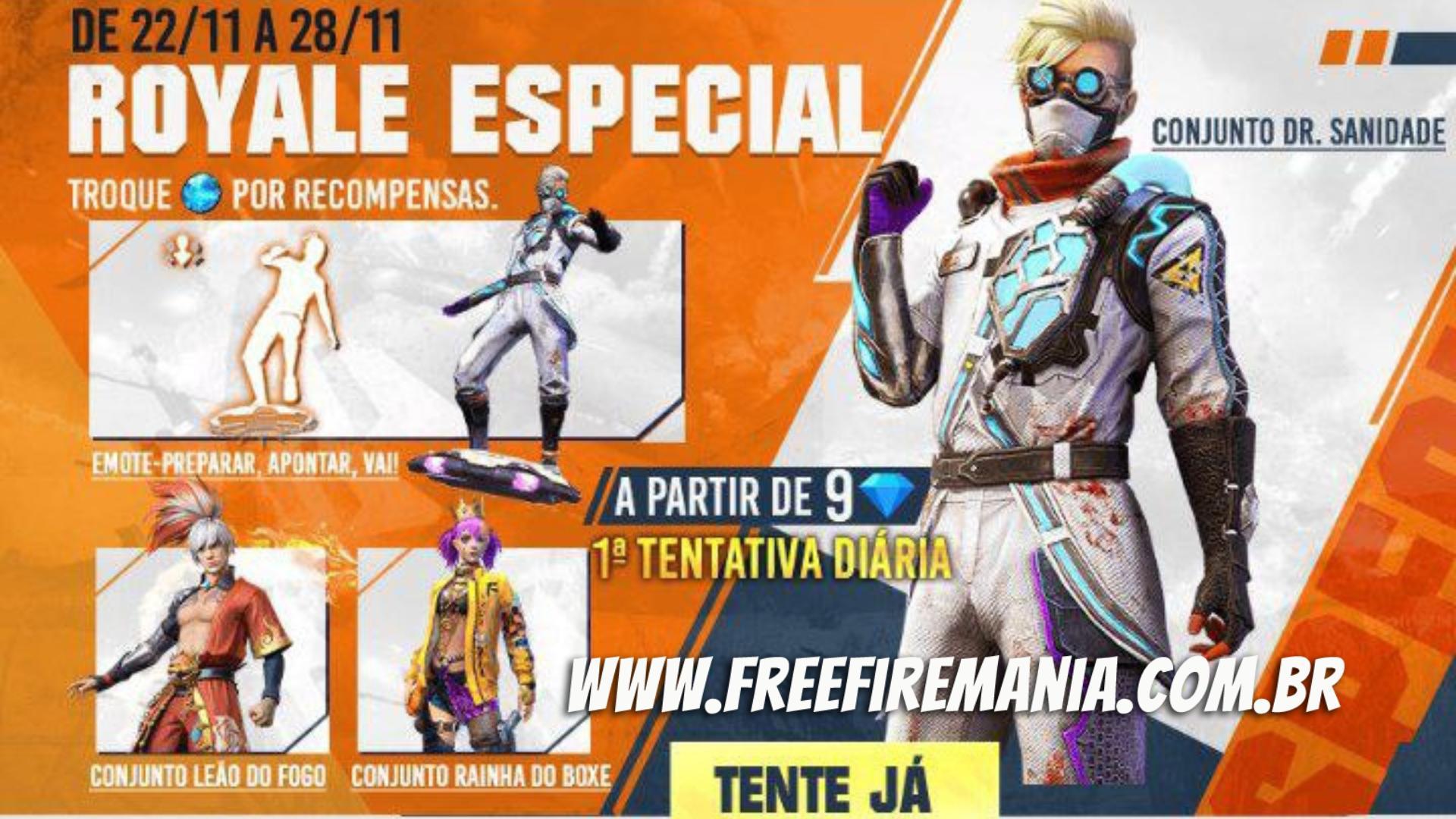 Free Fire: Royale Especial chega nesta terça (22) com o Dr Sanidade