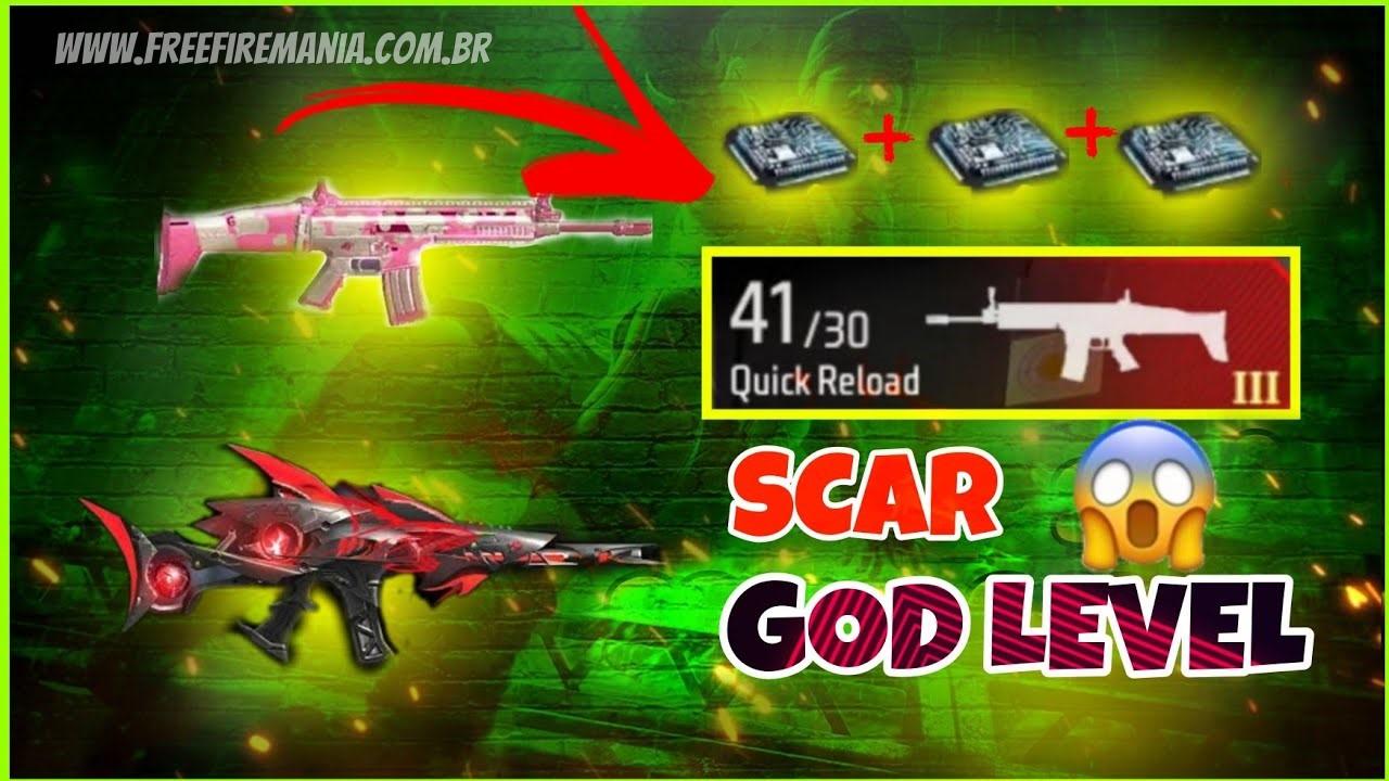 Free Fire: SCAR receives a chip and becomes an attribute weapon in the game