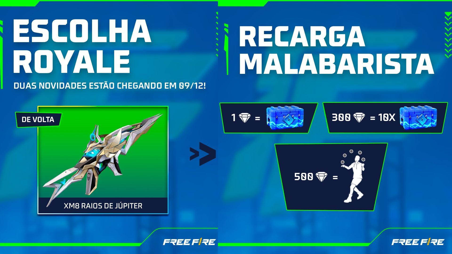 Free Fire: skin da arma evolutiva XM8 Raios de Júpiter retorna ao jogo