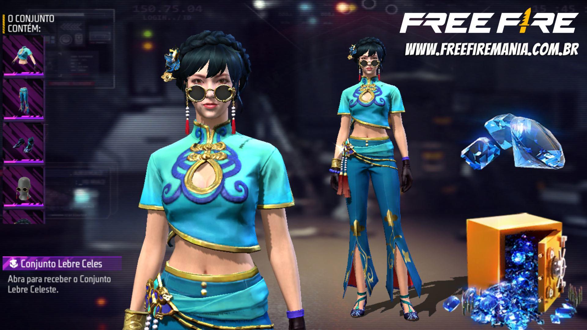 Free Fire: skin feminina Lebre Celeste será o Diamante Royale de Fevereiro  2023