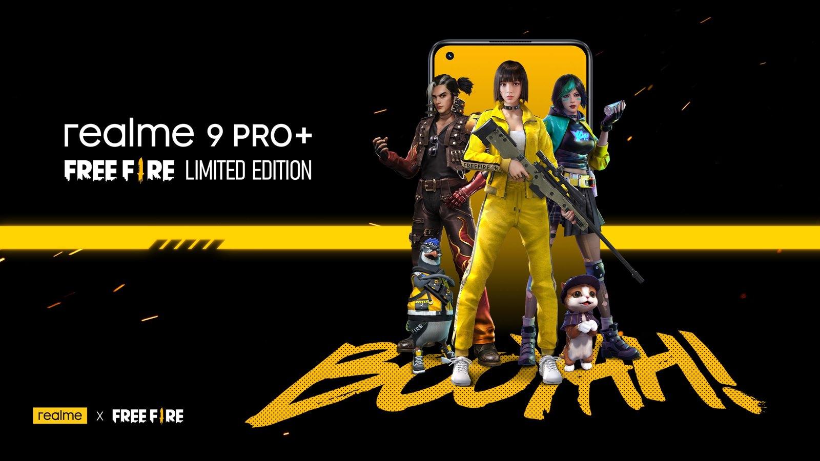 Free Fire terá seu “próprio celular” na edição especial do smartphone Realme 9 Pro+