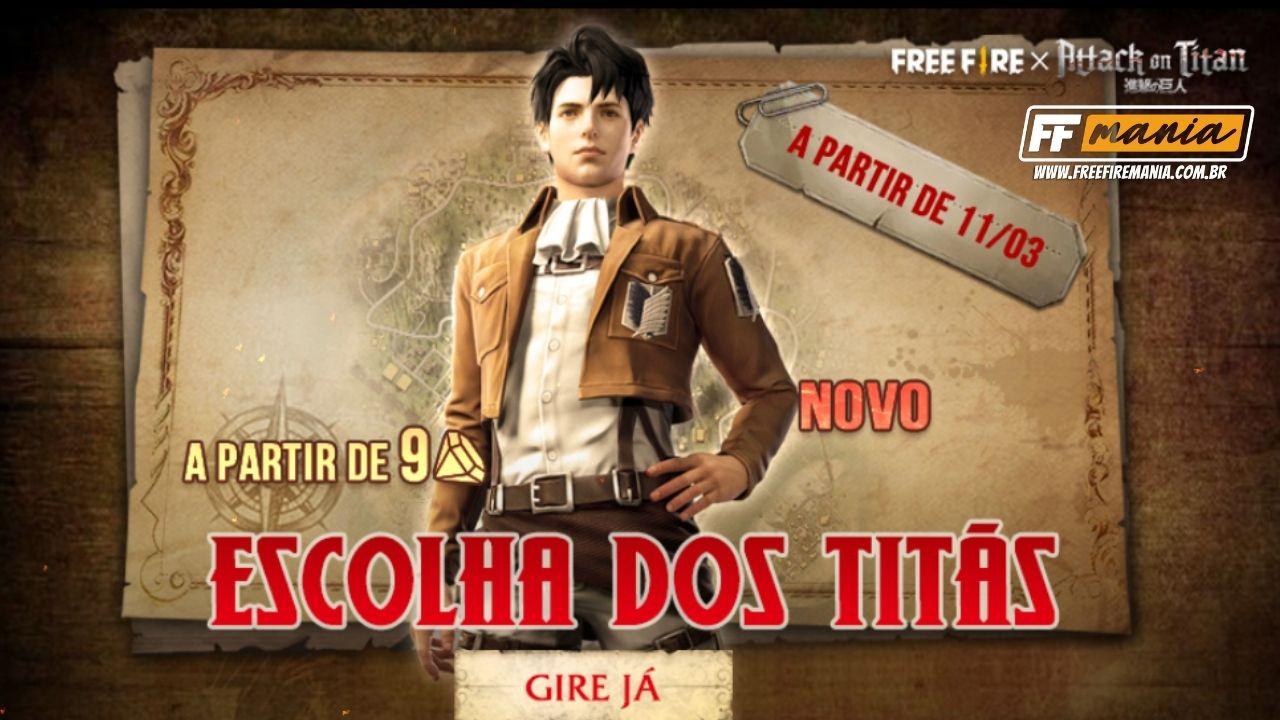 Free Fire: evento de Shingeki no Kyojin tem itens vazados; veja mais, free  fire