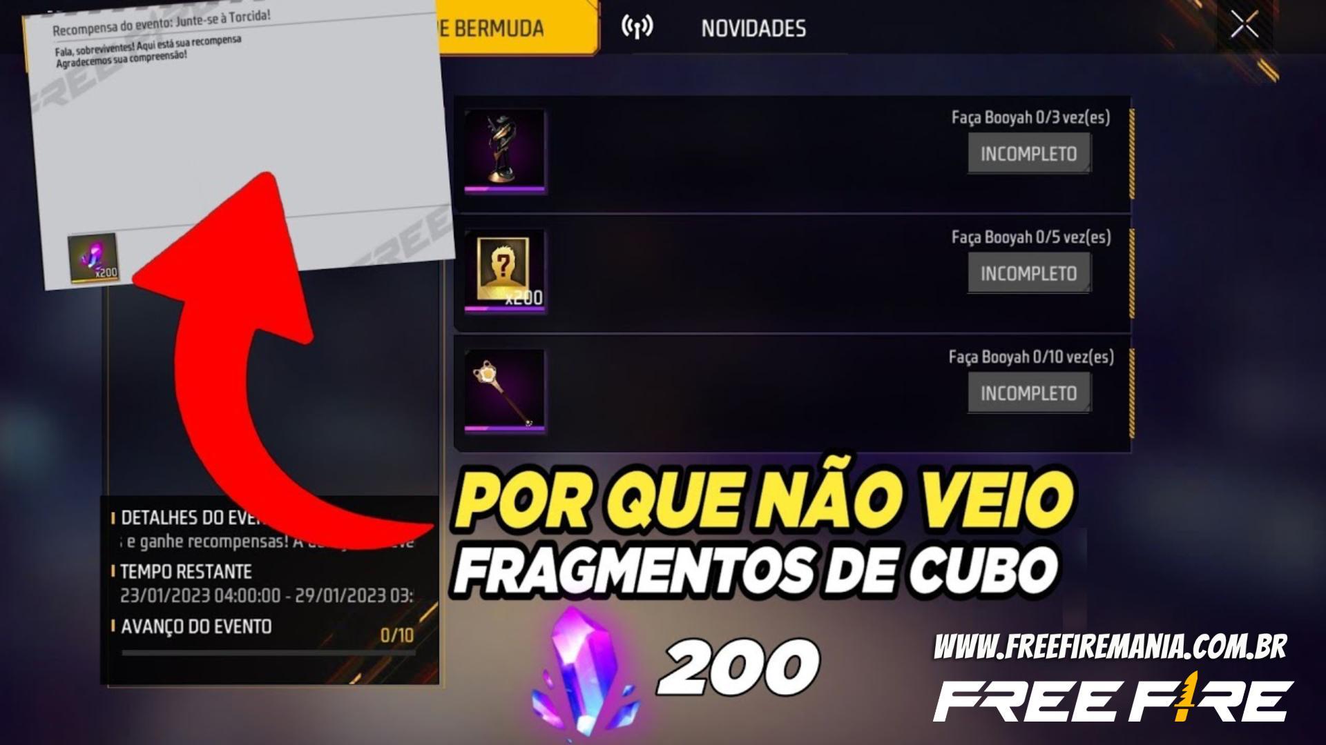 Garena erra, anuncia 2 Cubos Mágico grátis no Free Fire e libera Fragmentos de Personagens