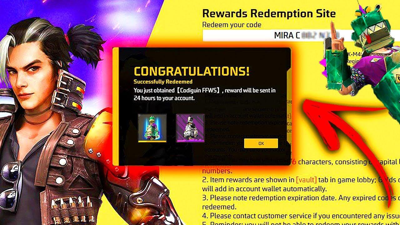 Free Fire: Garena libera novos códigos com recompensas incríveis