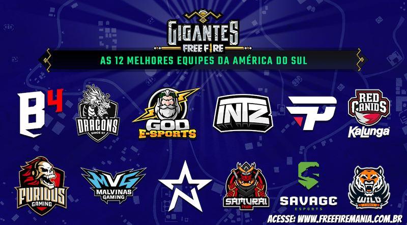 Gigantes Free Fire reúne melhores times da América do Sul neste sábado