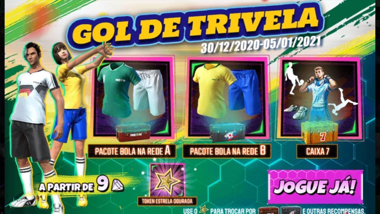 Gol de Trivela Free Fire: novo evento traz de volta camisas de times, veja como conseguir