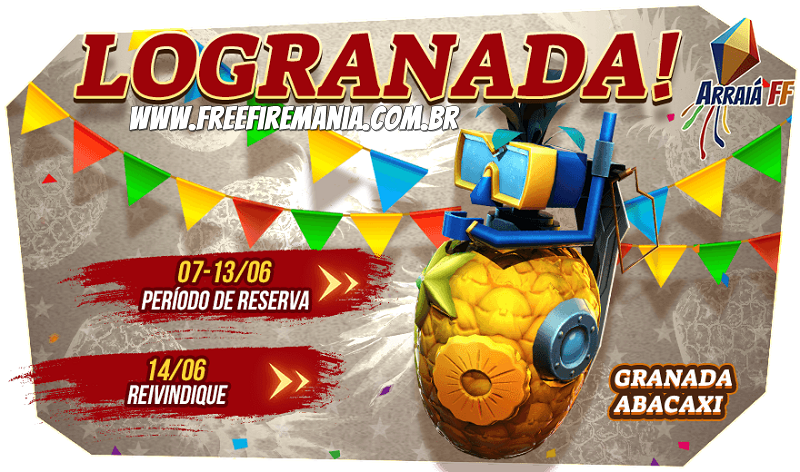 New pineapple Granada skin, incredibly free on Free Fire!