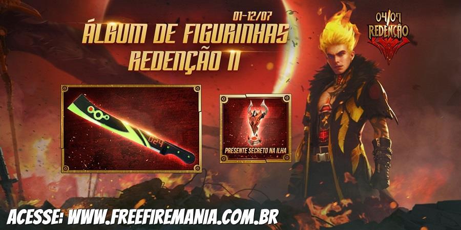 Grátis! Como ganhar a Machete Redenção no Álbum de Figurinhas do Free Fire