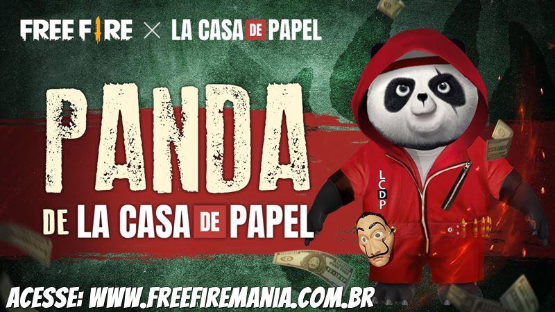 Grátis no Free Fire: Ganhe o Pet e a skin do Panda La Casa de Papel