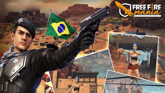 Homenagem ao Brasil no Mapa Kalahari do Free Fire