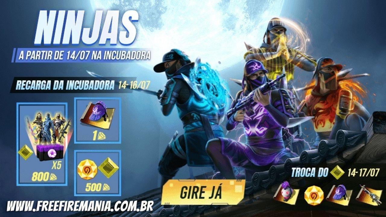 Free Fire - Bónus de recarga de Julho 2021