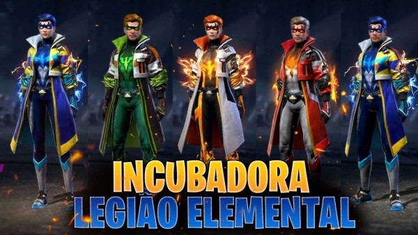 Incubadora Legião Elemental chega ao Free Fire em 11 de maio; confira as skins