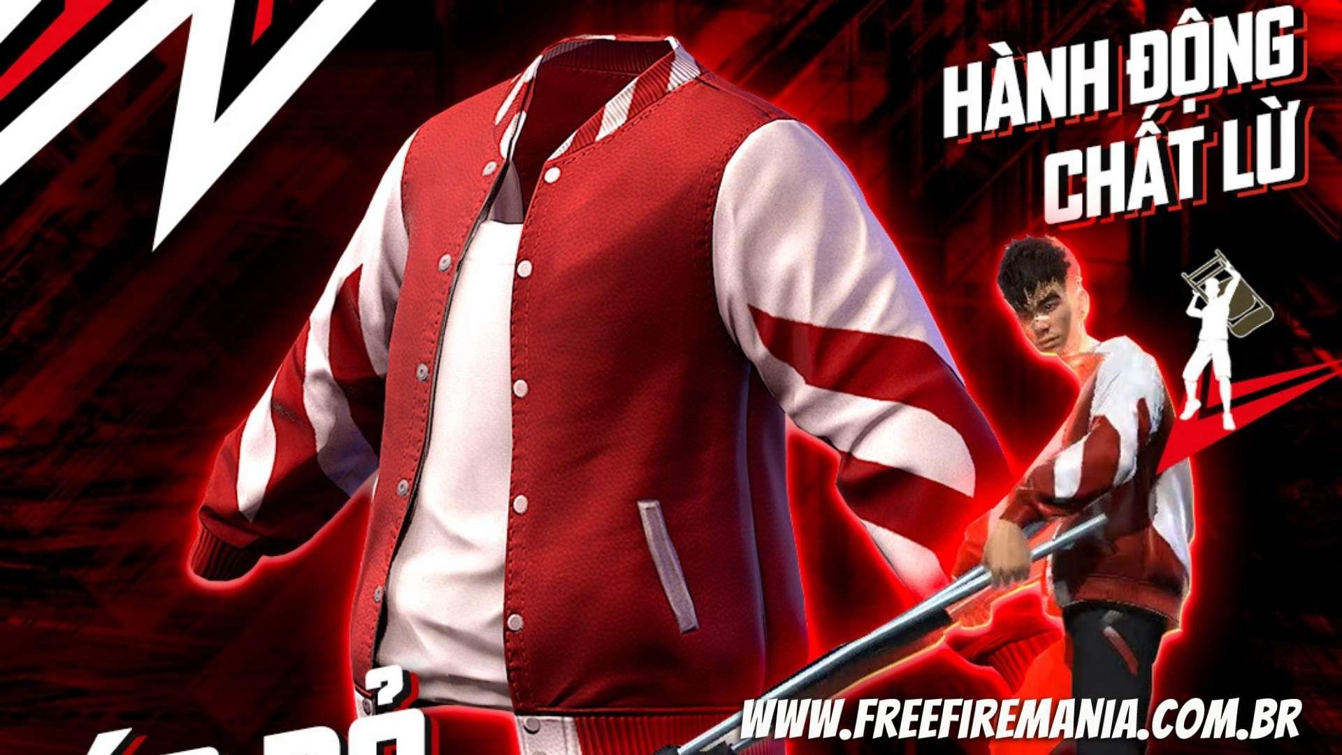 Jaqueta Santander do Free Fire começa a chegar na gringa por 9 diamantes