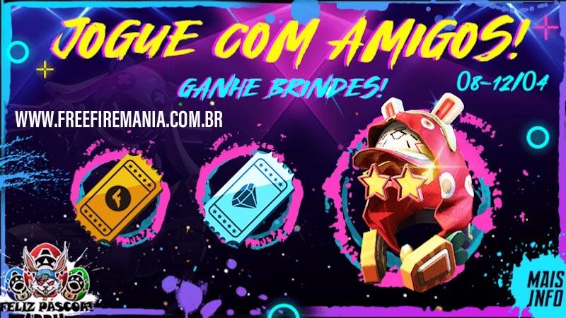 Jogue com amigos no Free Fire e ganhe a nova máscara Fones Cenourito