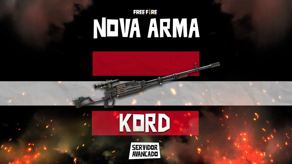 Kord Free Fire: new weapon is a machine gun and was announced by Garena for April 2021