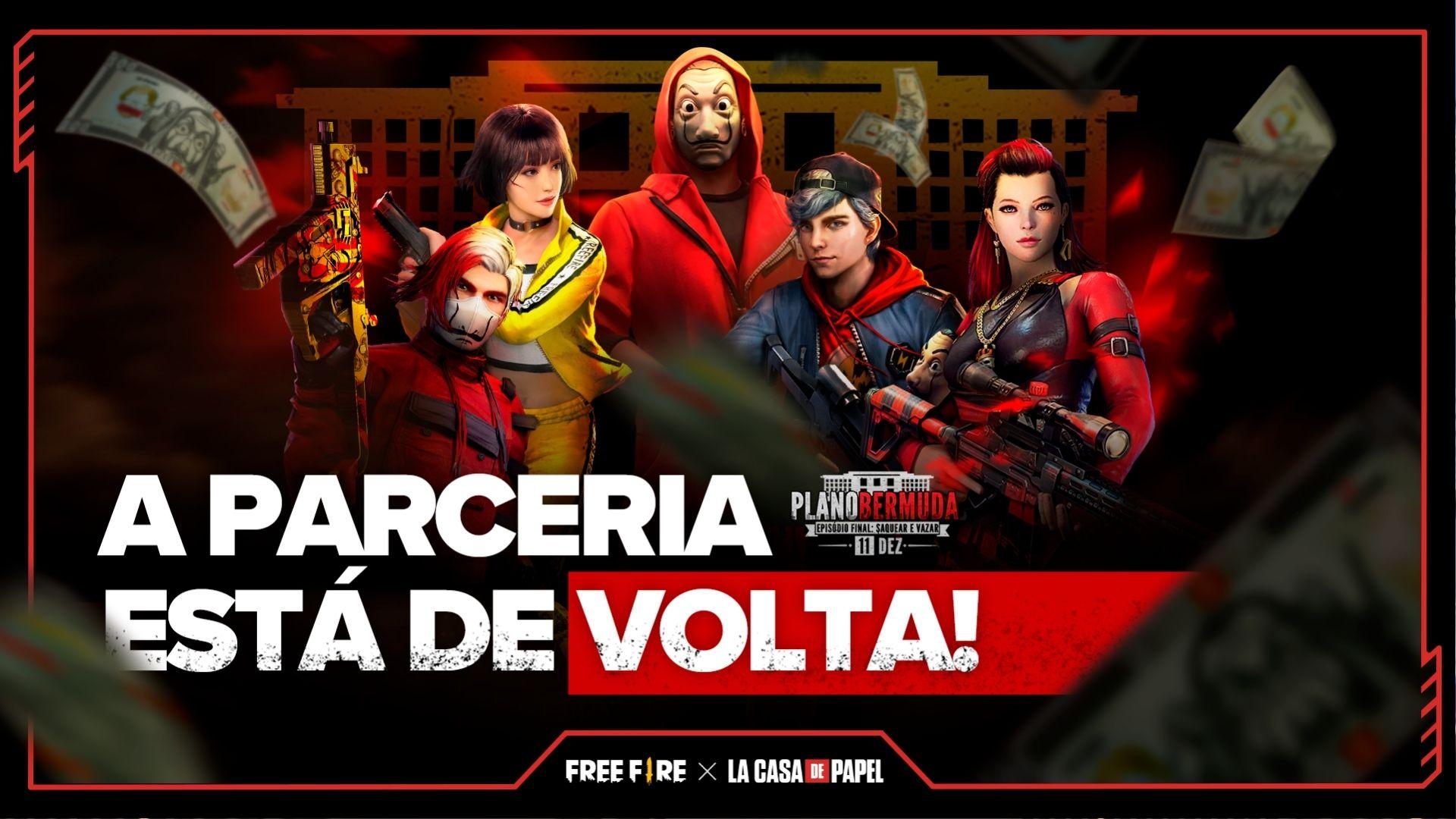 La Casa De Papel volta ao Free Fire em dezembro para o Episódio Final: Saquear e Vazar