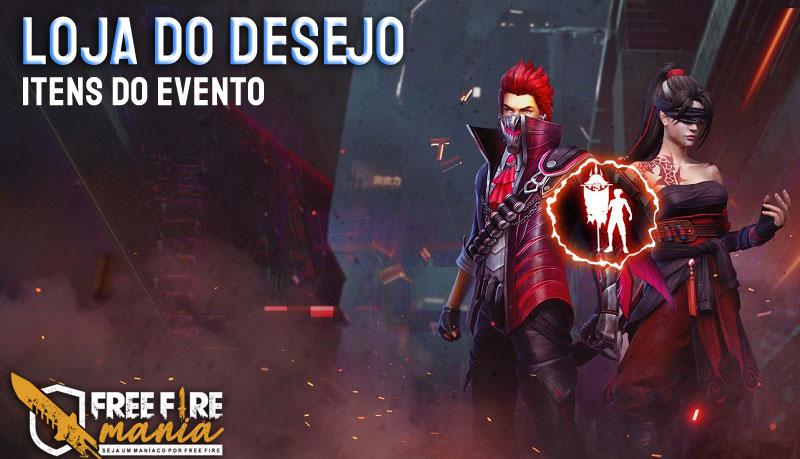 Loja do Desejo 7.0: revelada as skins e itens do novo evento do Free Fire