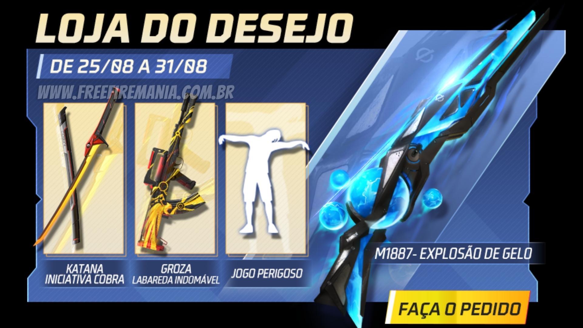 Loja do Desejo Free Fire agosto 2022: confira as recompensas