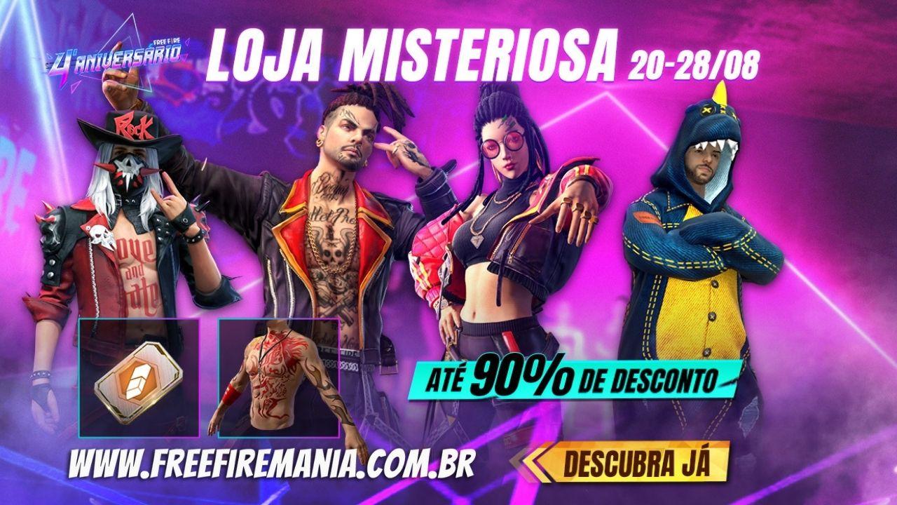 Loja Misteriosa 17.0 Free Fire chega nesta sexta ao jogo, confira os itens