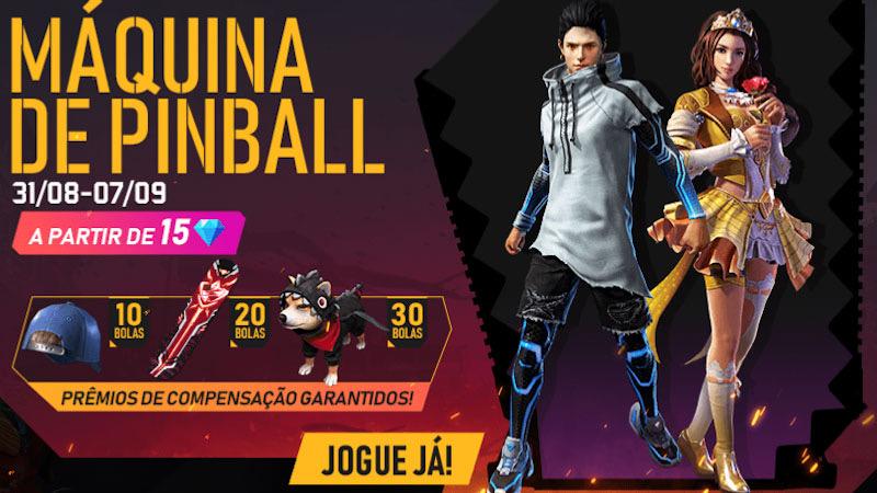 Máquina de Pinball Free Fire: saiba como funciona o evento do Free Fire