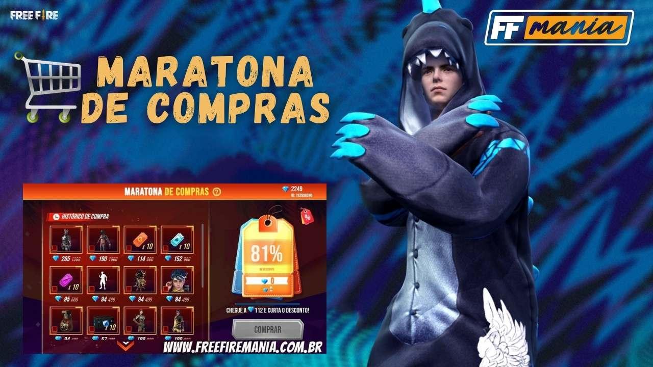 Maratona de Compras Free Fire: evento traz de volta o Dino Angelical