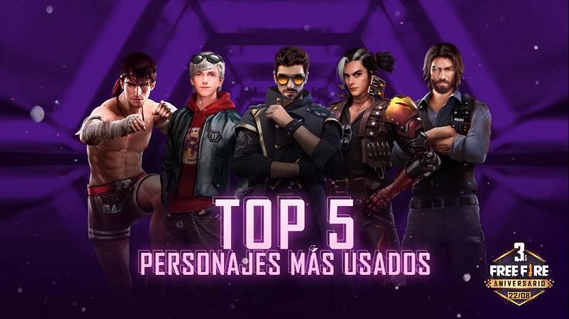 Melhores personagens do Free Fire? Garena divulga o top 5