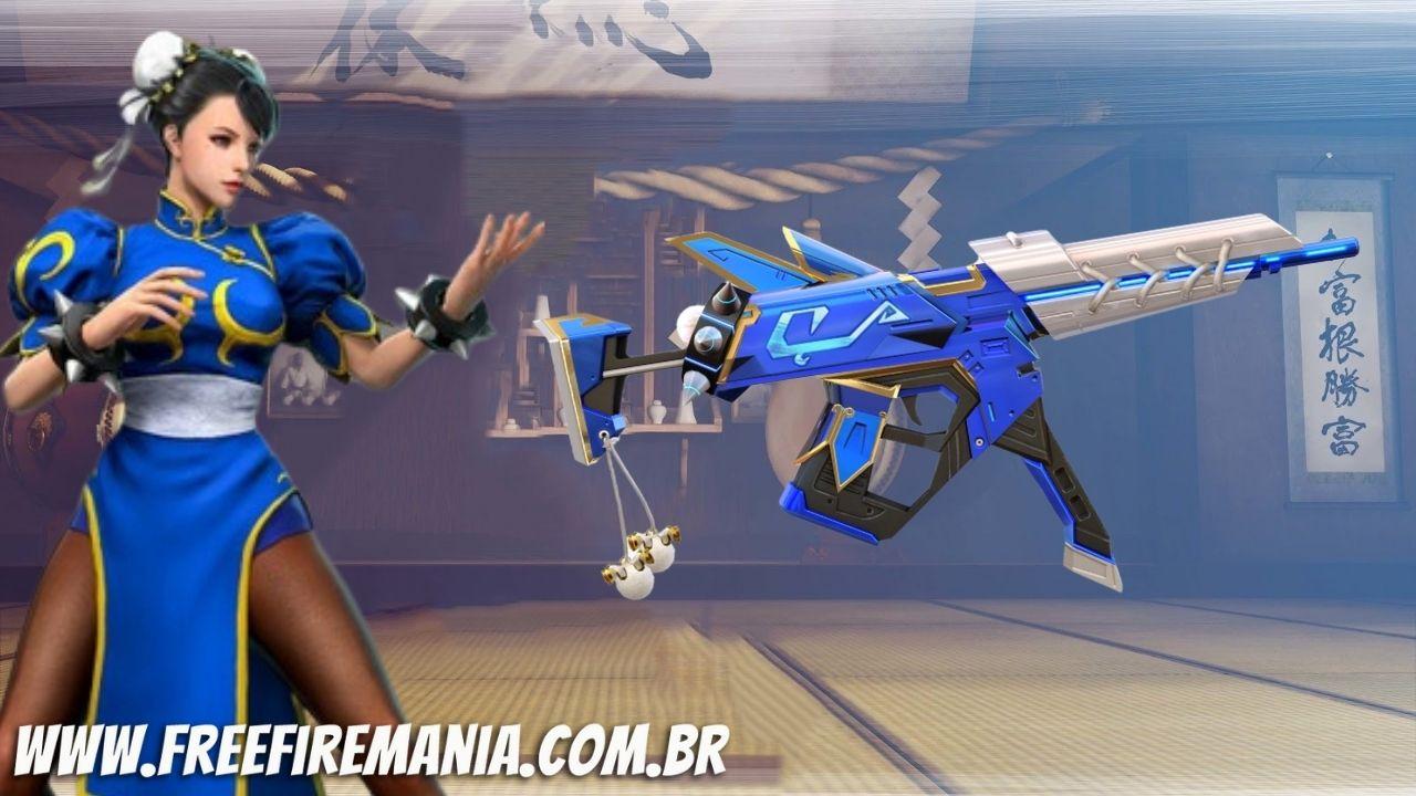 MP5 Chute Helicóptero, da parceria com Free Fire chega na Caixa do Street Fighter V