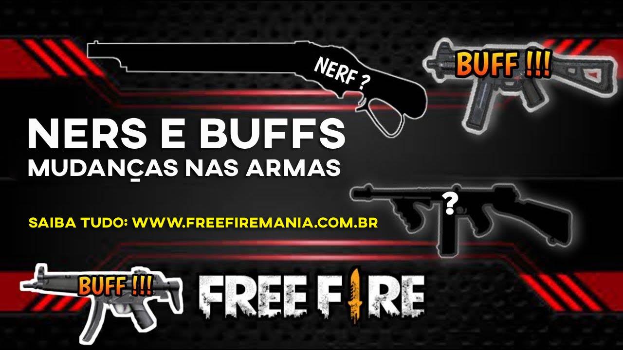 armas que foram nerfadas no free fire