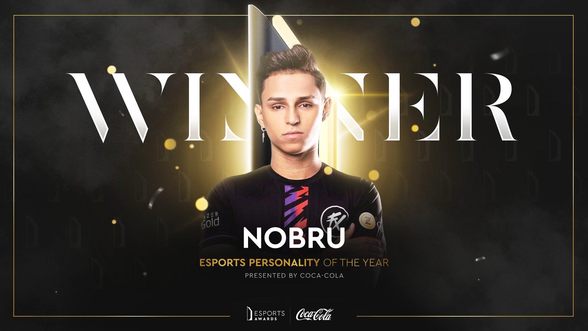 Nobru é eleito Personalidade do Ano no Esport Awards 2021