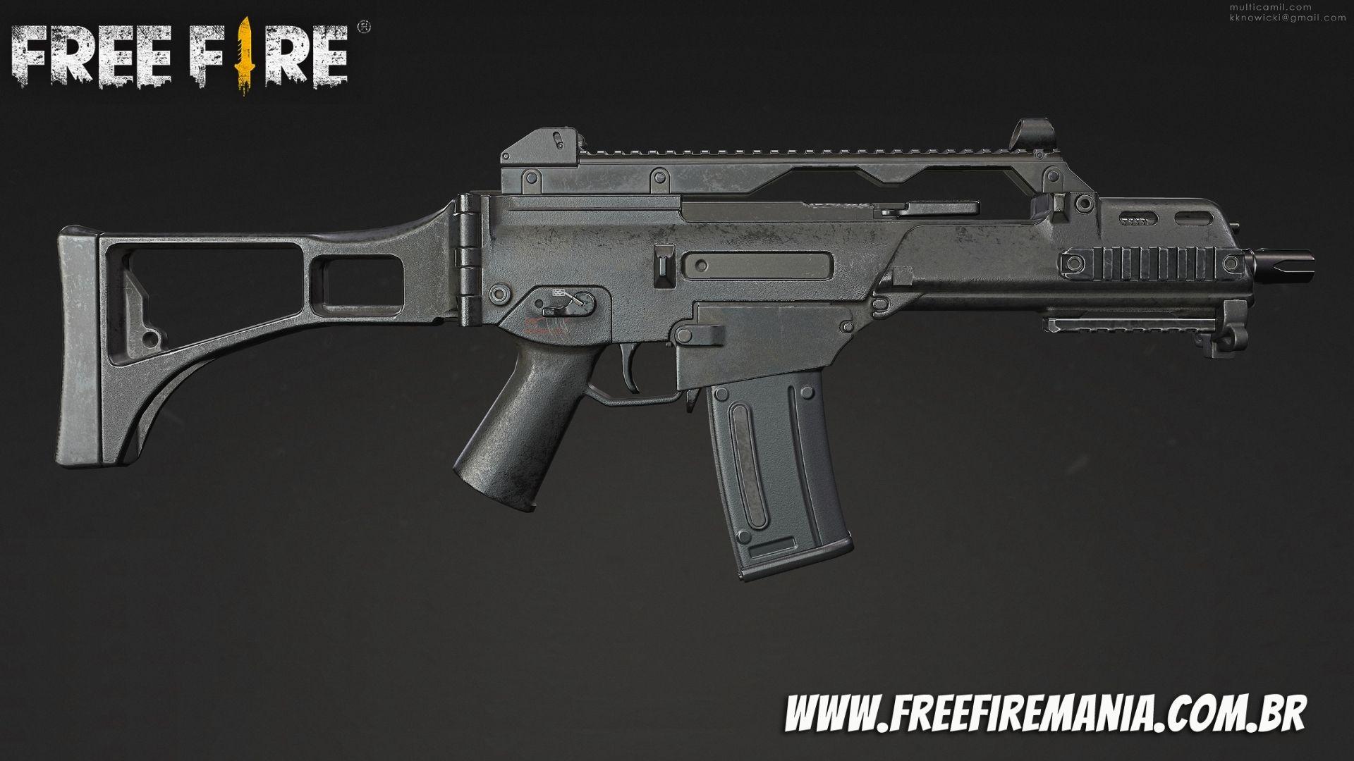 Nova arma Free Fire é confirmada com a chegada da G36