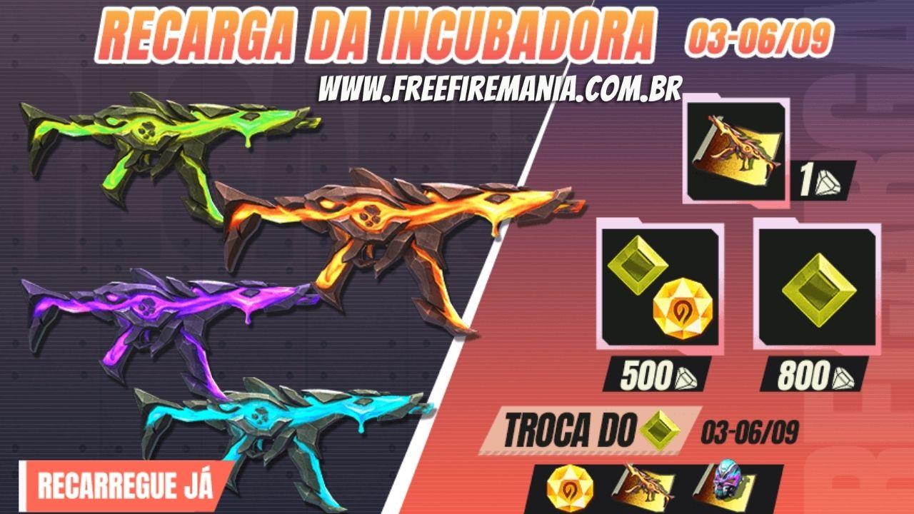 New Incubator of September 2021 Free Fire brings the MP5 skin: "Tornado of Lava"