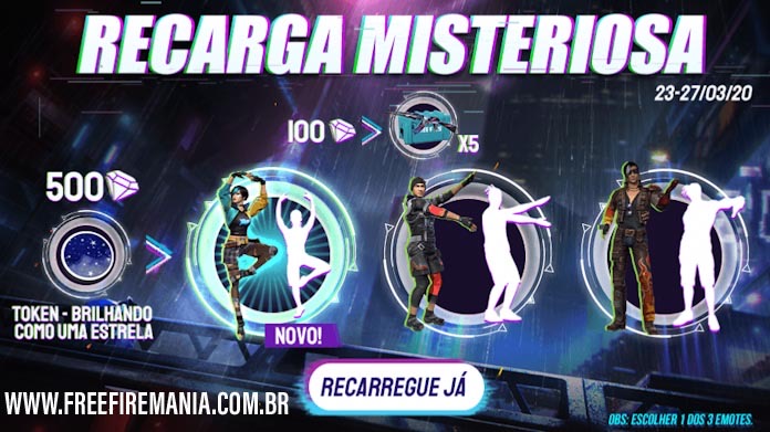 Nova Recarga Misteriosa no Free Fire