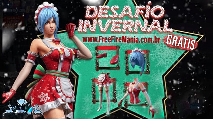 Nova Skin Grátis no Free Fire: Uniforme de Natal