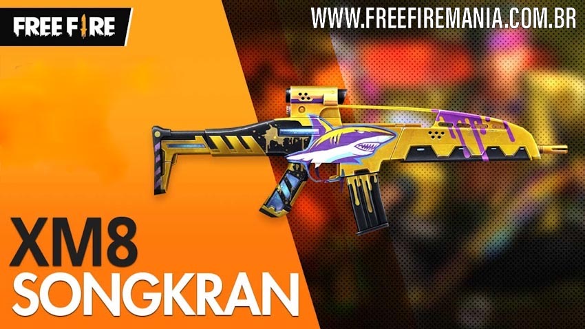 Nova skin Lendária da XM8 TUBA no Free Fire