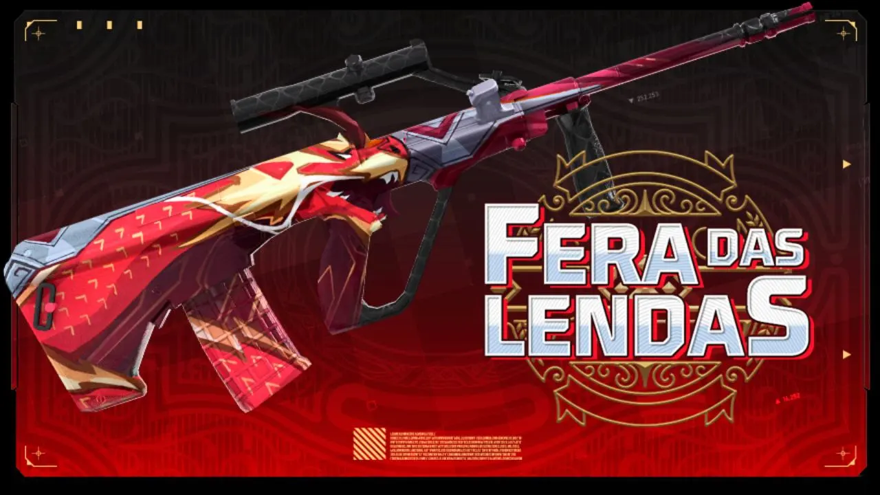 Novo Diamante Royale do Free Fire: AUG Fera das Lendas chega em Janeiro