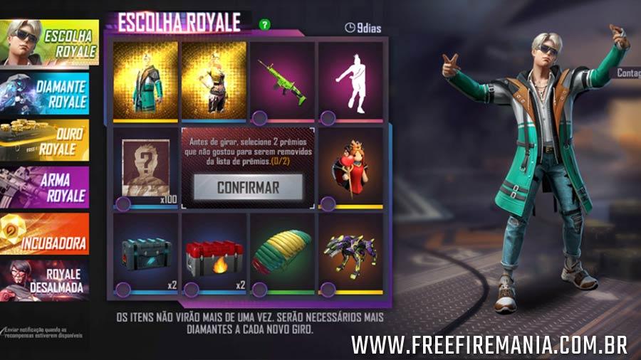 New Choice Royale with the Rolezeiro no Free Fire package