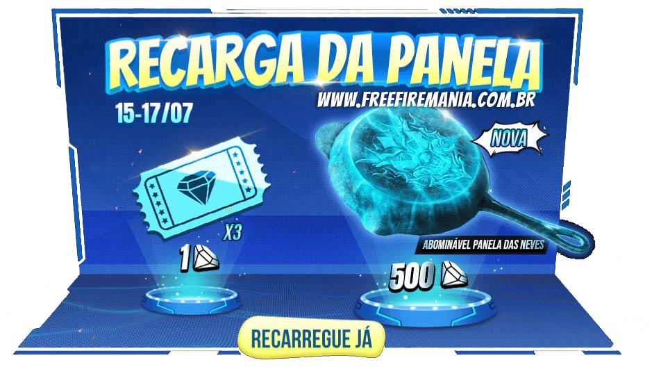 Free Fire: novo evento de recarga de diamantes traz skin Panela