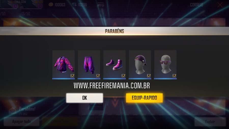 Novo evento de Recarga com o pacote de skin Zé Charminho no Free Fire