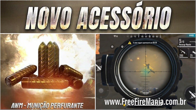 Novo item AWM Munição Perfurante no Free Fire