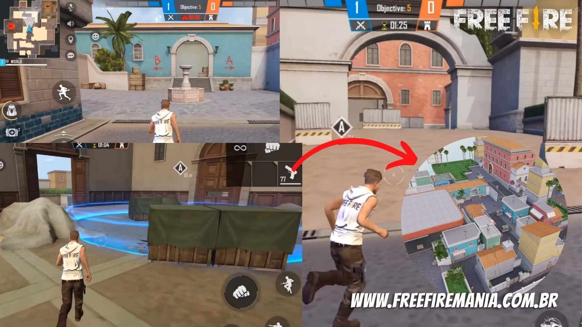 Novo mapa Santiago no Free Fire: vídeo com gameplay mostrando a cidade