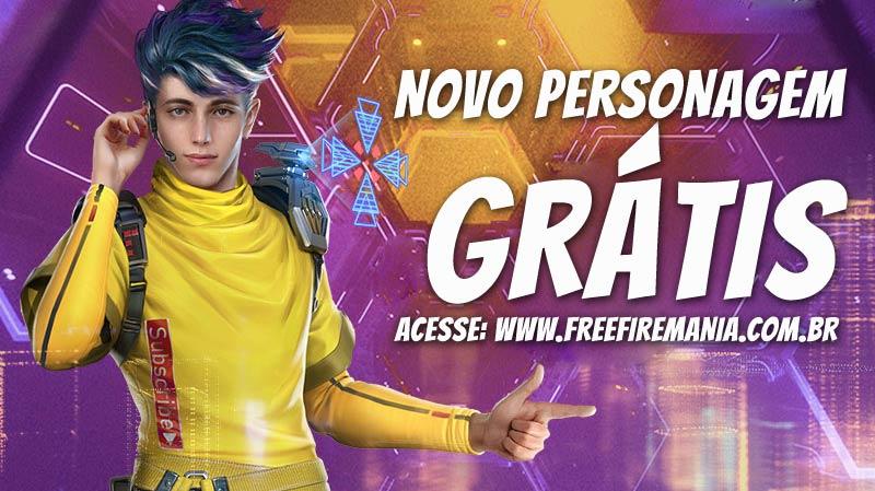 Free Fire recebe novo personagem Wolfrahh no Servidor Avançado; conheça