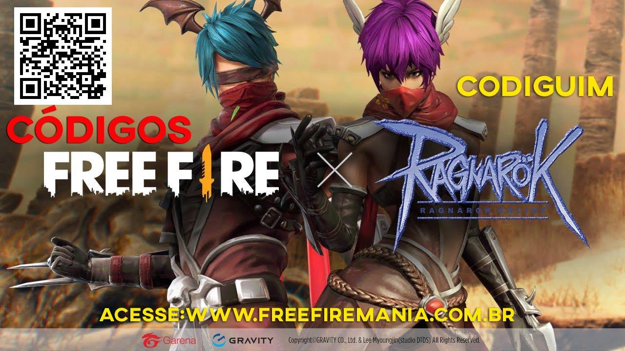 Novos Códigos do Free Fire com as Skins do Ragnarok